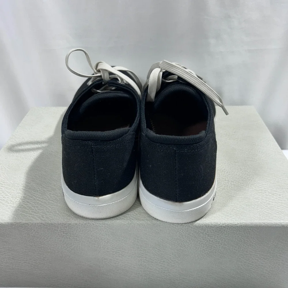 SUN STONE Sneakers Shoes Men's US 11.5 M Black Cushioned Kiva Round Lace-Up‎